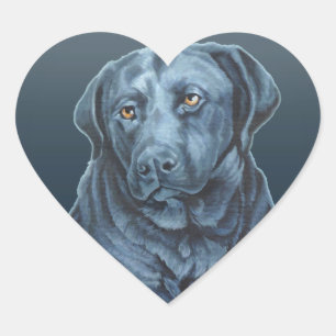 Black Black Lab Sticker Blue Dog Art-stickers