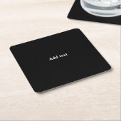 Black-black, simply elegant template, kartonnen onderzetters (Schuin)
