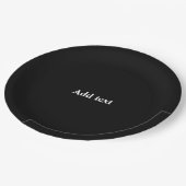 Black-black, simply elegant template, papieren bordje (Gekanteld)