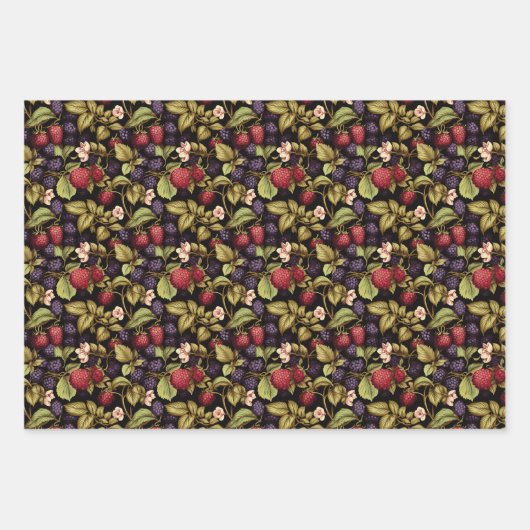 Black Blackberry Inpakpapier Vel (Voorkant)