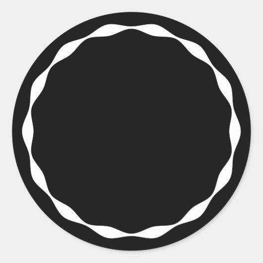 Black Blank Circle Custom Spice Sticker (Voorkant)