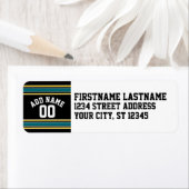 Black Blauwgroen Gellow Sports Jersey Custom Name  Etiket (Insitu)