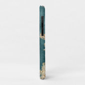 *~* Black Blauwgroen Moss Agate Geode Gold Glitter Case-Mate iPhone Case (Achterkant/links)