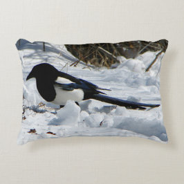 Black Bled Rocky Mountain Magpie Accent Kussen