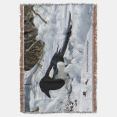 Black Bled Rocky Mountain Magpie-deegdeken Deken (Voorkant Verticaal)