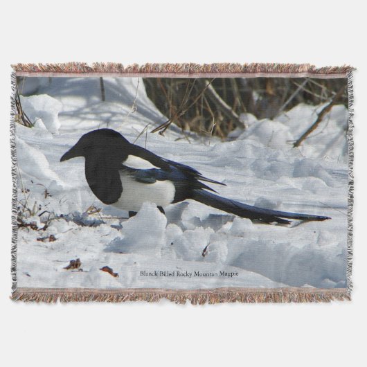 Black Bled Rocky Mountain Magpie-deegdeken Deken (Voorkant)