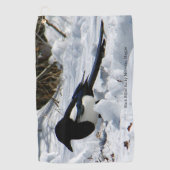 Black Bled Rocky Mountain Magpie golfhanddoek (Voorkant)