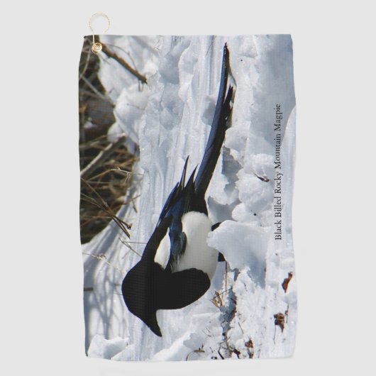 Black Bled Rocky Mountain Magpie golfhanddoek (Voorkant)