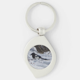 Black Bled Rocky Mountain Magpie metal-sleutelkete Sleutelhanger