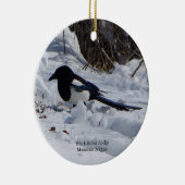 Black Bled Rocky Mountain Magpie-versiering Keramisch Ornament (Rechts)