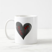Black Bleeding Cut Open Broken Healing Heart Goth Koffiemok (Links)