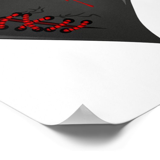 Black Bleeding Cut Open Broken Healing Heart Goth Poster (Hoek)