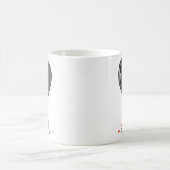 Black Bleeding Cut Open Broken Heart Goth Valentin Koffiemok (Center)