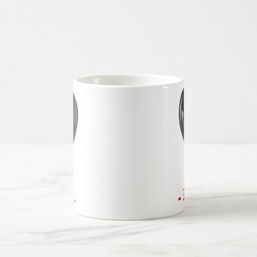 Black Bleeding Cut Open Broken Heart Goth Valentin Koffiemok (Center)