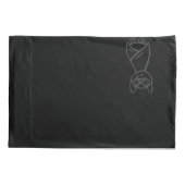 Black Blinky Bat outlined Pillow case set Kussensloop (Achterkant-Links)
