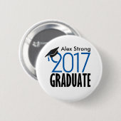 Black & Blue 2017 Afstuderen Pinback-Button Ronde Button 5,7 Cm (Voorkant /achterkant)