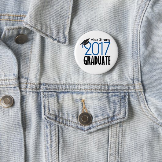 Black & Blue 2017 Afstuderen Pinback-Button Ronde Button 5,7 Cm (In situ)