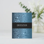 Black Blue Abstract alle evenementen Kaart (Staand voorkant)