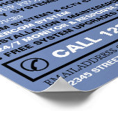 Black & Blue Alarm Logo, Security Alarm Service Poster (Hoek)