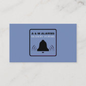 Black & Blue Alarm Logo, Security Alarm Service Visitekaartje (Voorkant)
