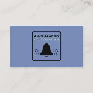 Black & Blue Alarm Logo, Security Alarm Service Visitekaartje
