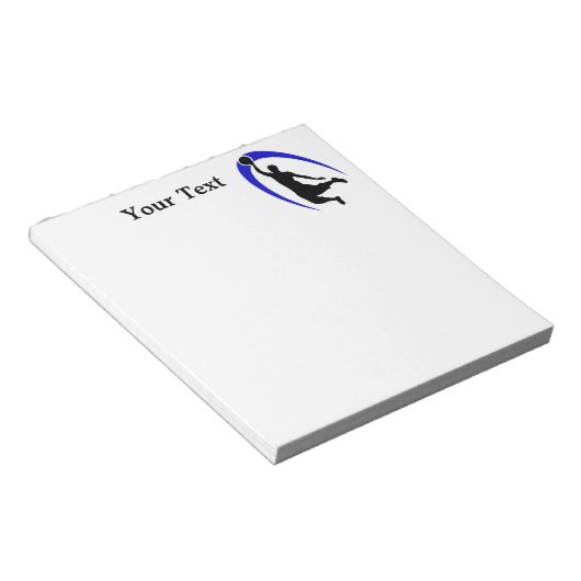 Black Blue Basketball Notitieblok (Schuin)