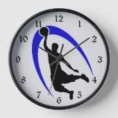 Black Blue Basketball Player Logo (Voorkant)