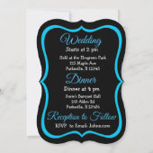 Black Blue Bowtie & Heels LGBT Wedding Invites Kaart (Achterkant)