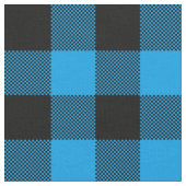 Black Blue Buffalo Pset Pattern | Lumberjack Stof (Close Up)