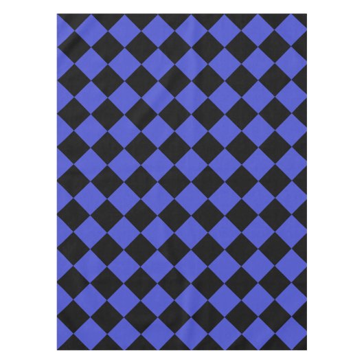 Black Blue Check Tablecloth Tafelkleed (Voorkant)