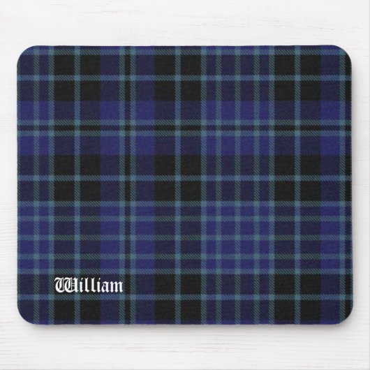 Black & Blue Clark Tartan Pset Muismat (Voorkant)