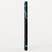 Black Blue Damask en Black Swirls Case-Mate iPhone Case (Achterkant/rechts)