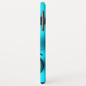 Black Blue Damask en Black Swirls Case-Mate iPhone Case (Achterkant/links)