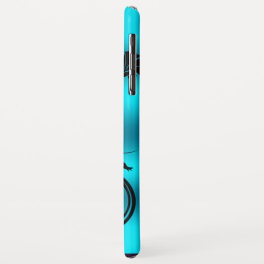 Black Blue Damask en Black Swirls Case-Mate iPhone Case (Achterkant/links)