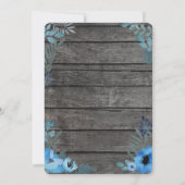 Black blue Elephant Baby shower Invitation Kaart (Achterkant)