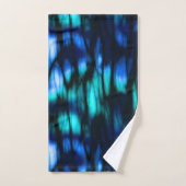 Black Blue en Turquoise abstract Bad Handdoek (Handdoek)