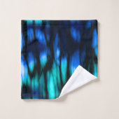 Black Blue en Turquoise abstract Bad Handdoek (Wasdoekje)
