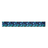 Black Blue en Turquoise abstract Satijnen Lint (Voorkant)