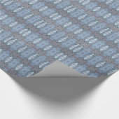 Black Blue Geometric Cross Diamonds Patroon Cadeaupapier (Hoek)