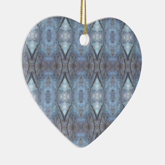 Black Blue Geometric Cross Diamonds Patroon Keramisch Ornament (Rechts)