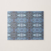 Black Blue Geometric Cross Diamonds Patroon Legpuzzel (Horizontaal)