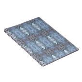 Black Blue Geometric Cross Diamonds Patroon Notitieboek (Rechterzijde)