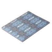 Black Blue Geometric Cross Diamonds Patroon Notitieboek (Linkerzijde)