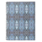 Black Blue Geometric Cross Diamonds Patroon Notitieboek (Voorkant)