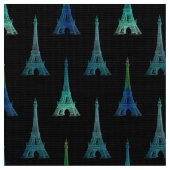 Black Blue Green Fabric van de Eiffeltoren van Par Stof (Close Up)