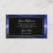 Black Blue Green  Sparkle Diamonds Ornamenten Visitekaartje (Achterkant)