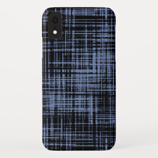 Black Blue Grey Abstract Stripe Patroon Case-Mate iPhone Case (Achterkant)