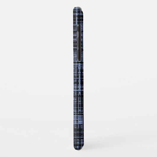 Black Blue Grey Abstract Stripe Patroon Case-Mate iPhone Case (Achterkant/links)