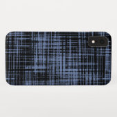 Black Blue Grey Abstract Stripe Patroon Case-Mate iPhone Case (Achterkant (horizontaal))
