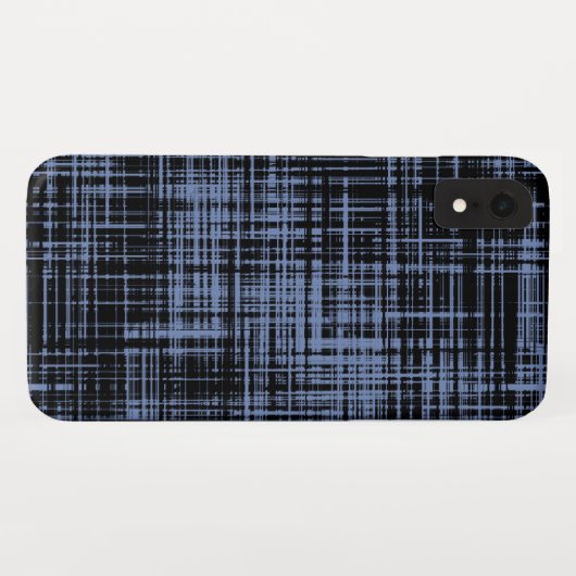 Black Blue Grey Abstract Stripe Patroon Case-Mate iPhone Case (Achterkant (horizontaal))